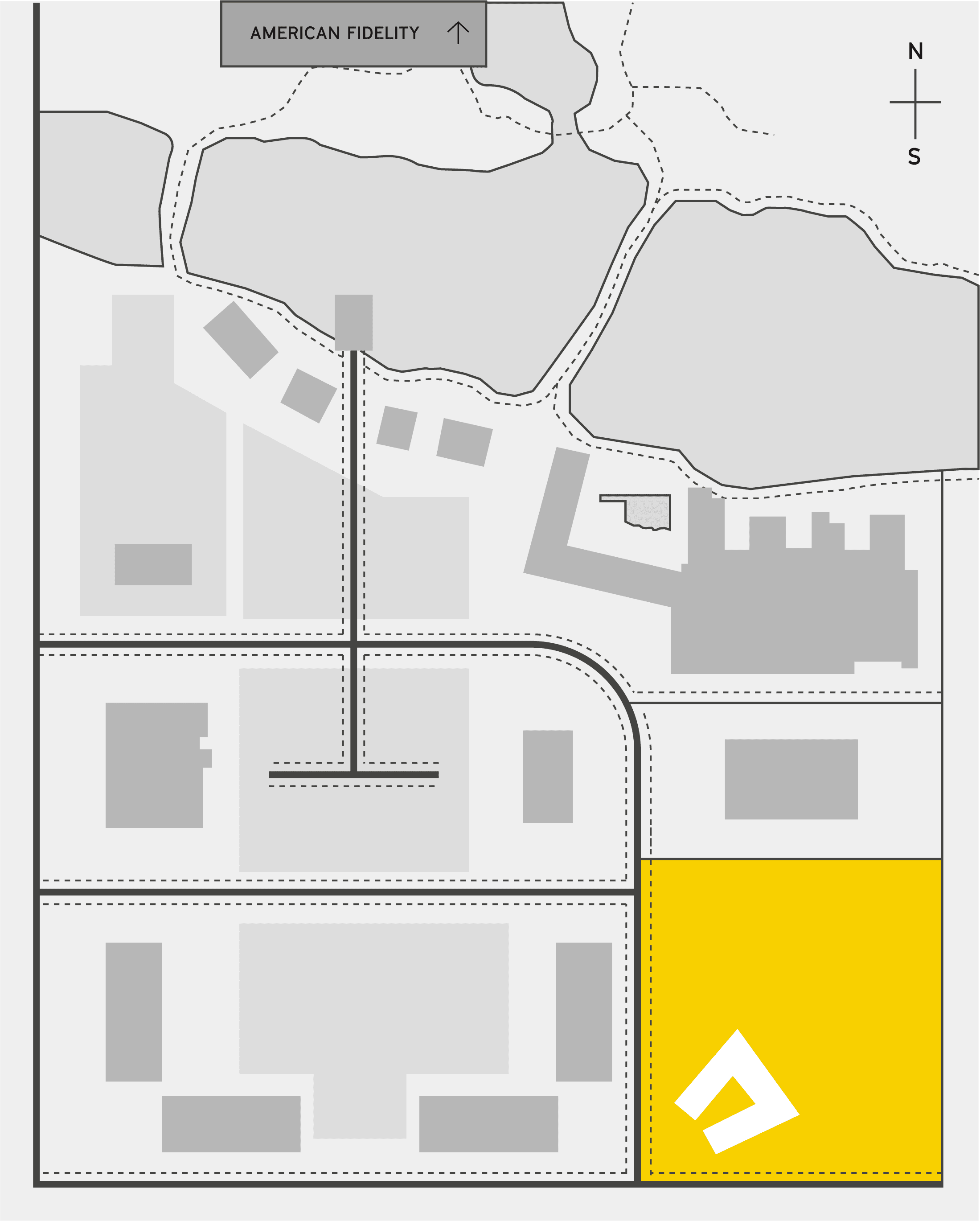 The half site map highlighting Dolese Bros