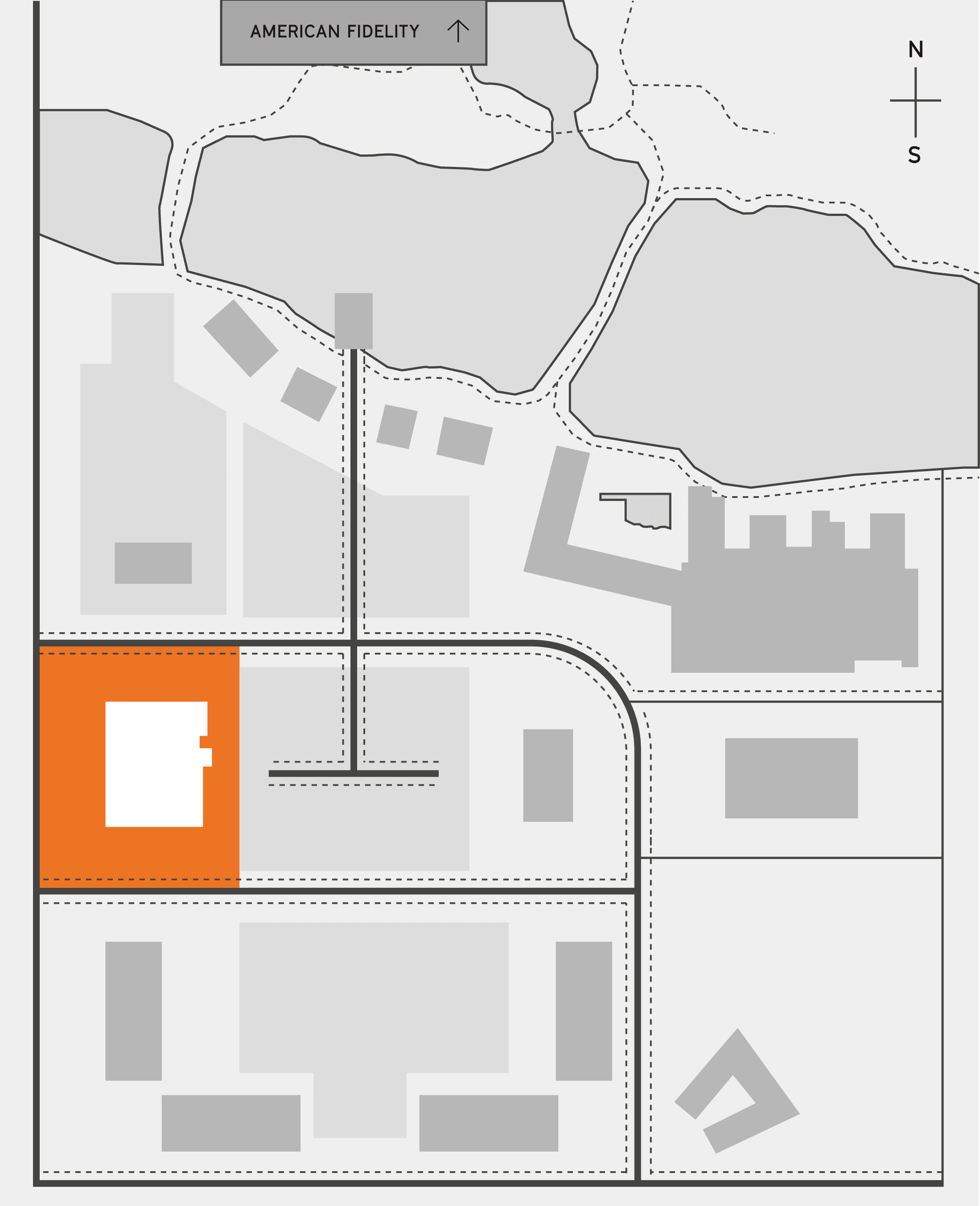 The half site map highlighting Flix Brewhouse